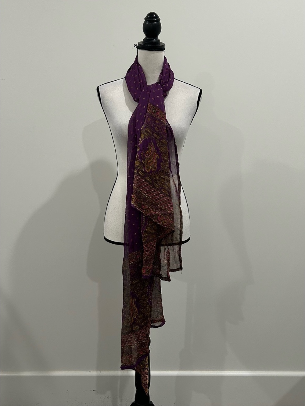 Semi Sheer Paisley Scarf